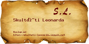 Skultéti Leonarda névjegykártya